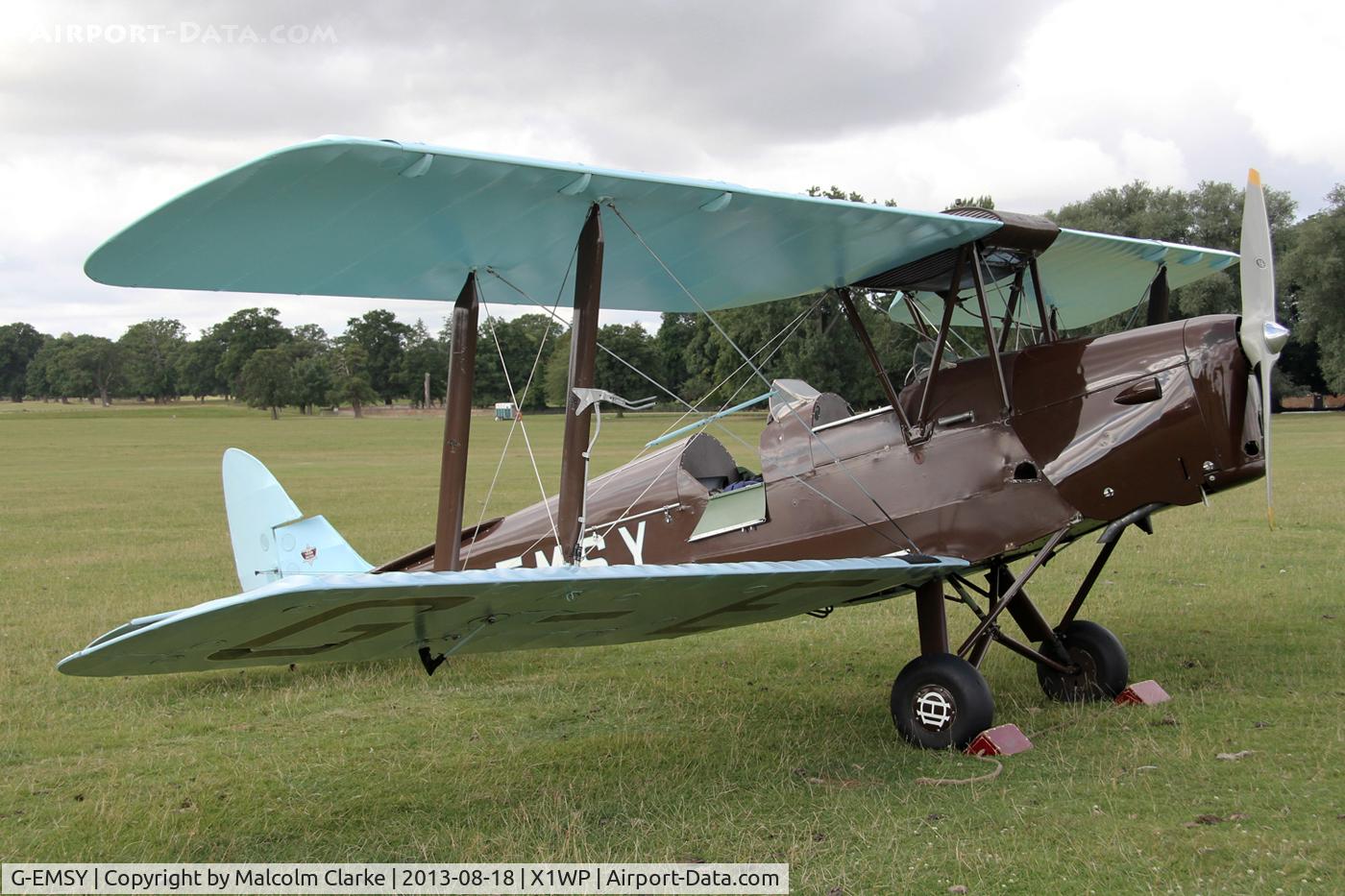 G-EMSY, 1940 De Havilland DH-82A Tiger Moth II C/N 83666, De Havilland DH-82A Tiger Moth II at The De Havilland Moth Club's 28th International Moth Rally at Woburn Abbey. August 2013.