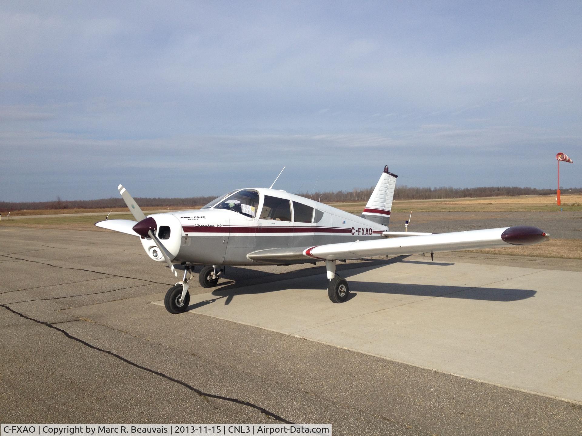 C-FXAO, 1967 Piper PA-28-140 C/N 28-23794, C-FXAO Parked at Brockville - Thousand Islands Regional Tackaberry Aerodrome (CNL3)