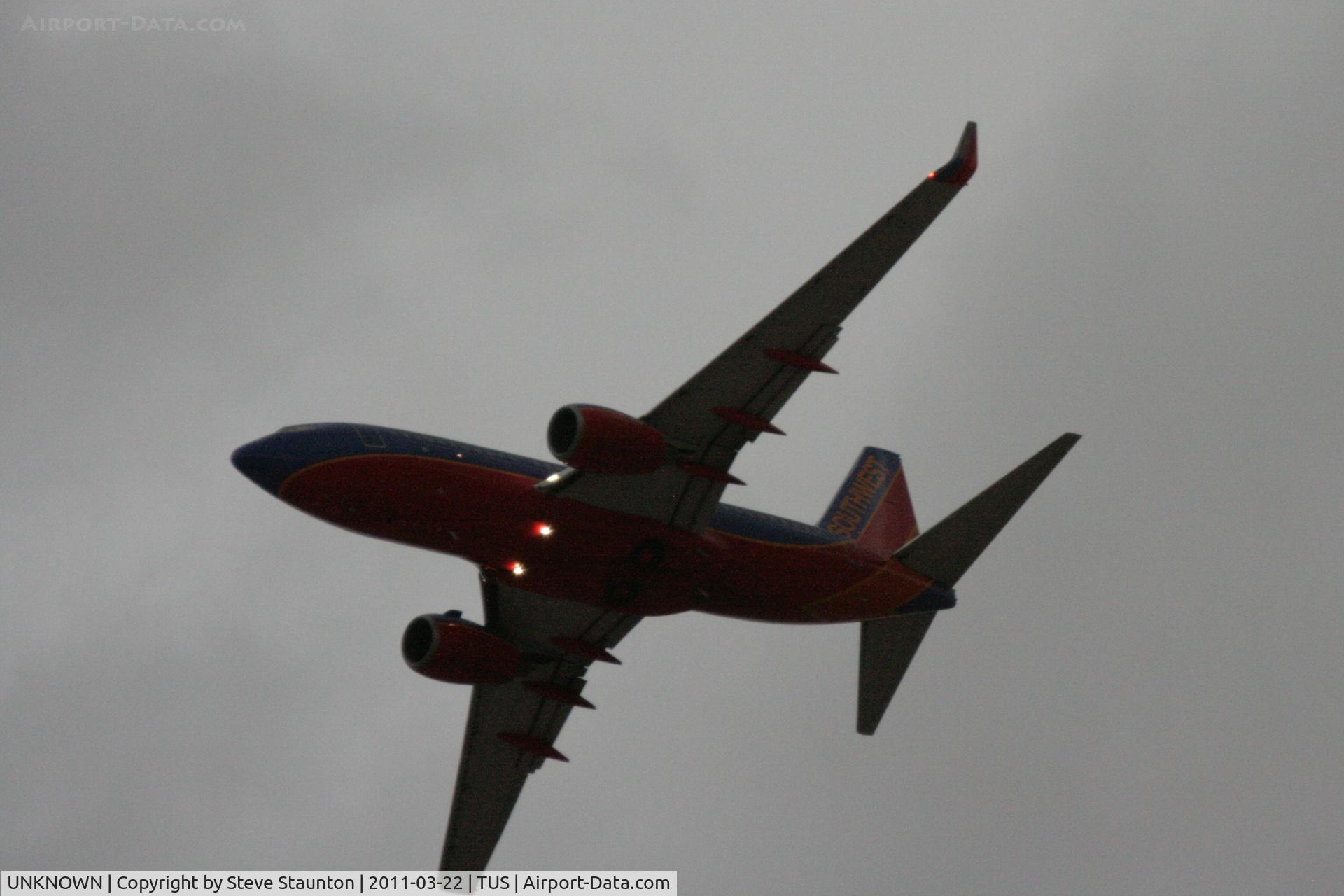 UNKNOWN, Boeing 737 C/N Unknown, Unknown Southwest Airlines Boeing 737 takes off. Taken at Tucson Airport, in March 2011 whilst on an Aeroprint Aviation tour