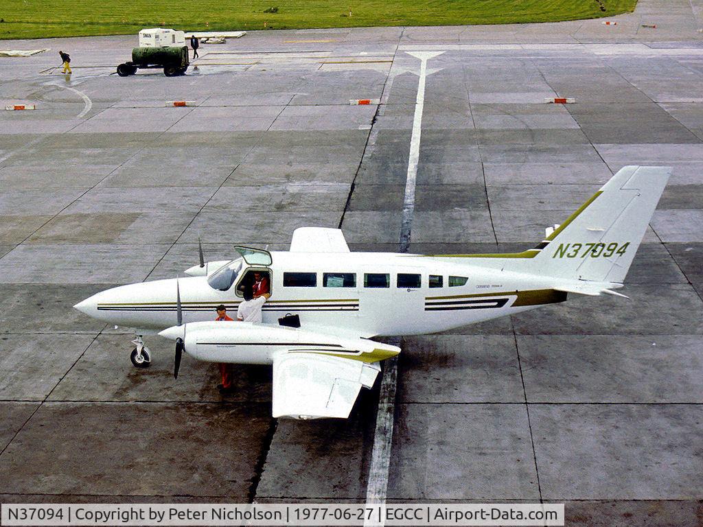 N37094, Cessna 404 II Titan C/N 404-0104, This Cessna 404 Titan II was seen at Manchester in the Summer of 1977.