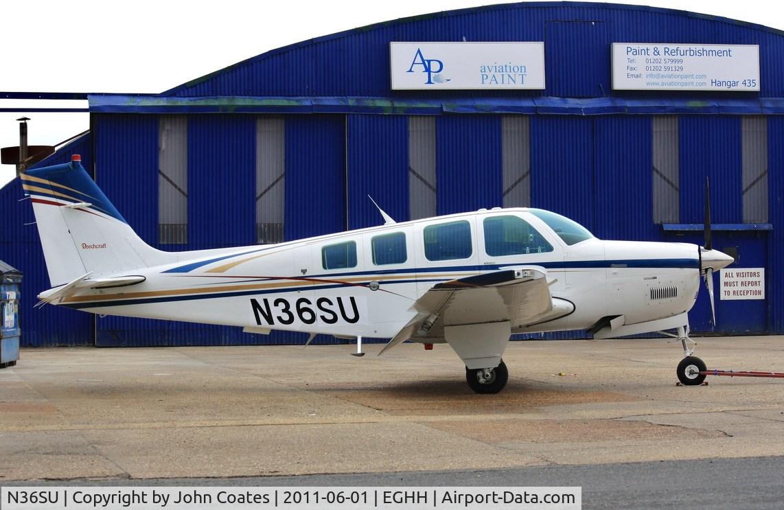 N36SU, 1996 Raytheon A36 Bonanza C/N E-3034, Just resprayed