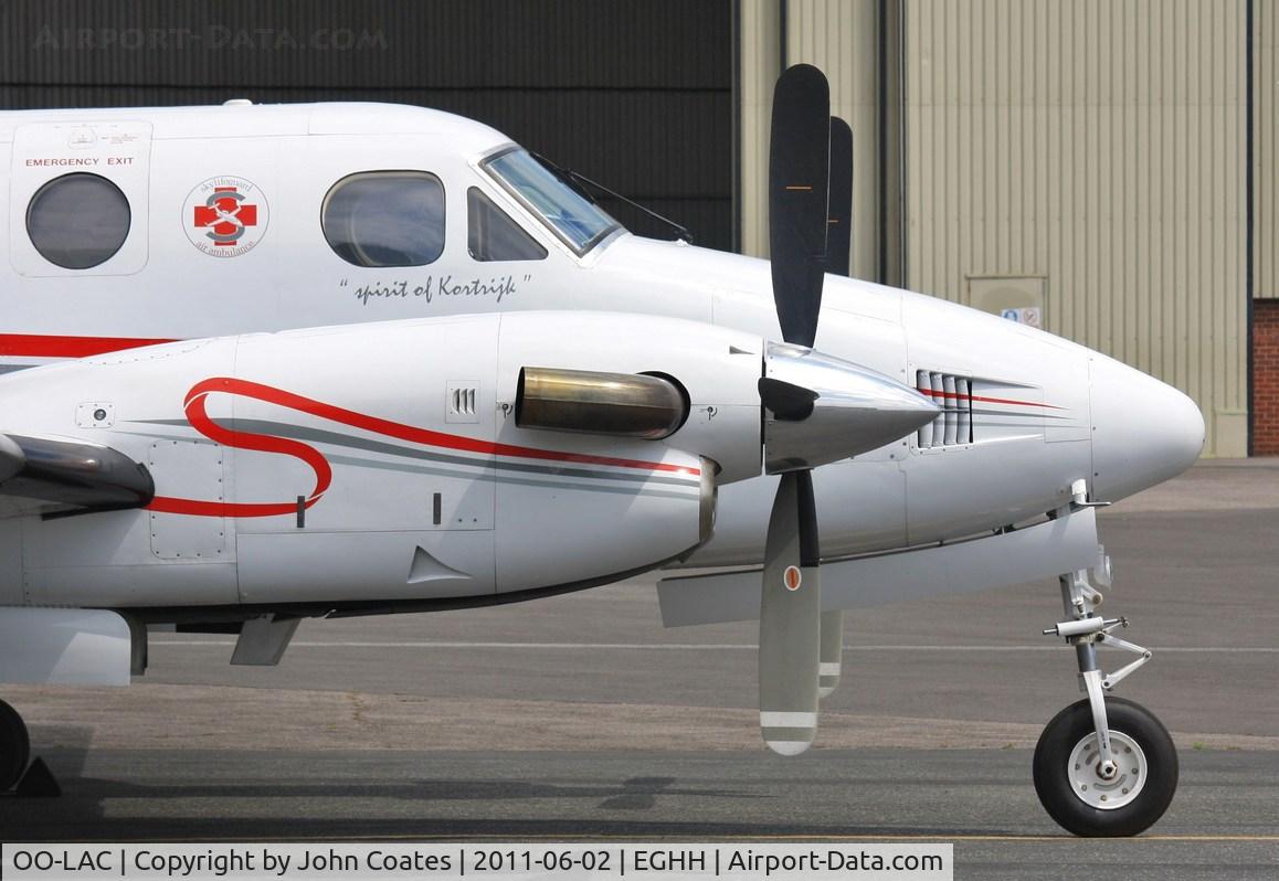 OO-LAC, 1982 Beech 200C Super King Air C/N BL-16, Nose close up of 