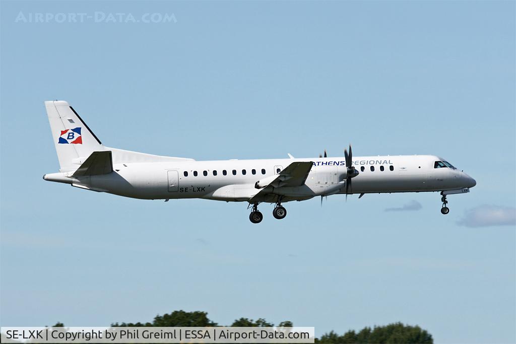 SE-LXK, 1998 Saab 2000 C/N 2000-056, Taken at ESSA.
