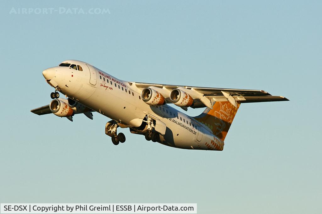 SE-DSX, 1994 British Aerospace Avro 146-RJ100 C/N E3255, Taken at ESSB.