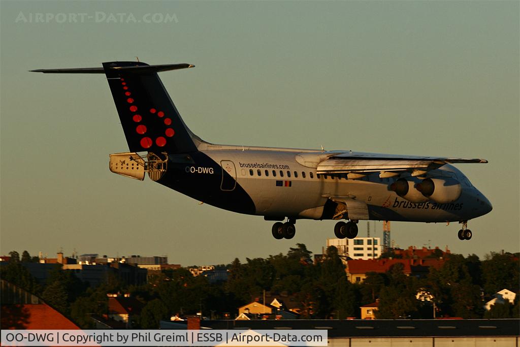OO-DWG, 1998 British Aerospace Avro 146-RJ100 C/N E3336, Taken at ESSB.