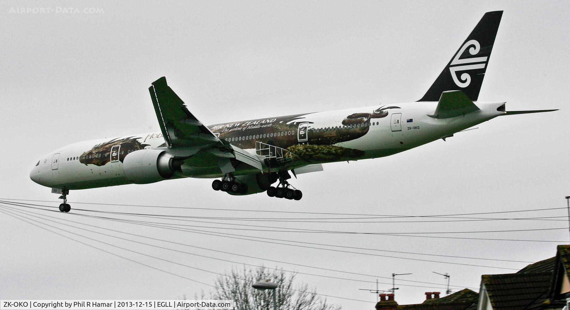 ZK-OKO, 2011 Boeing 777-306/ER C/N 38407, Air New Zealand, (ZK-OKO) 2011 Boeing 777-319ER, c/n: 38407, on approach to land on 27L Heathrow. © PhilRHamar