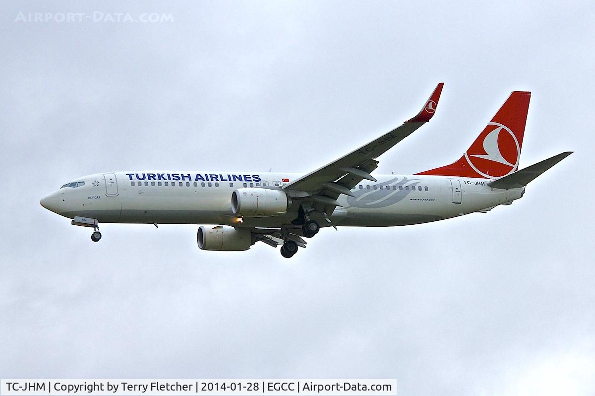 TC-JHM, 2012 Boeing 737-8F2 C/N 40980, TC-JHM (Burgaz), 2012 Boeing 737-8F2(WL), c/n: 40980 arriving into Manchester (UK)