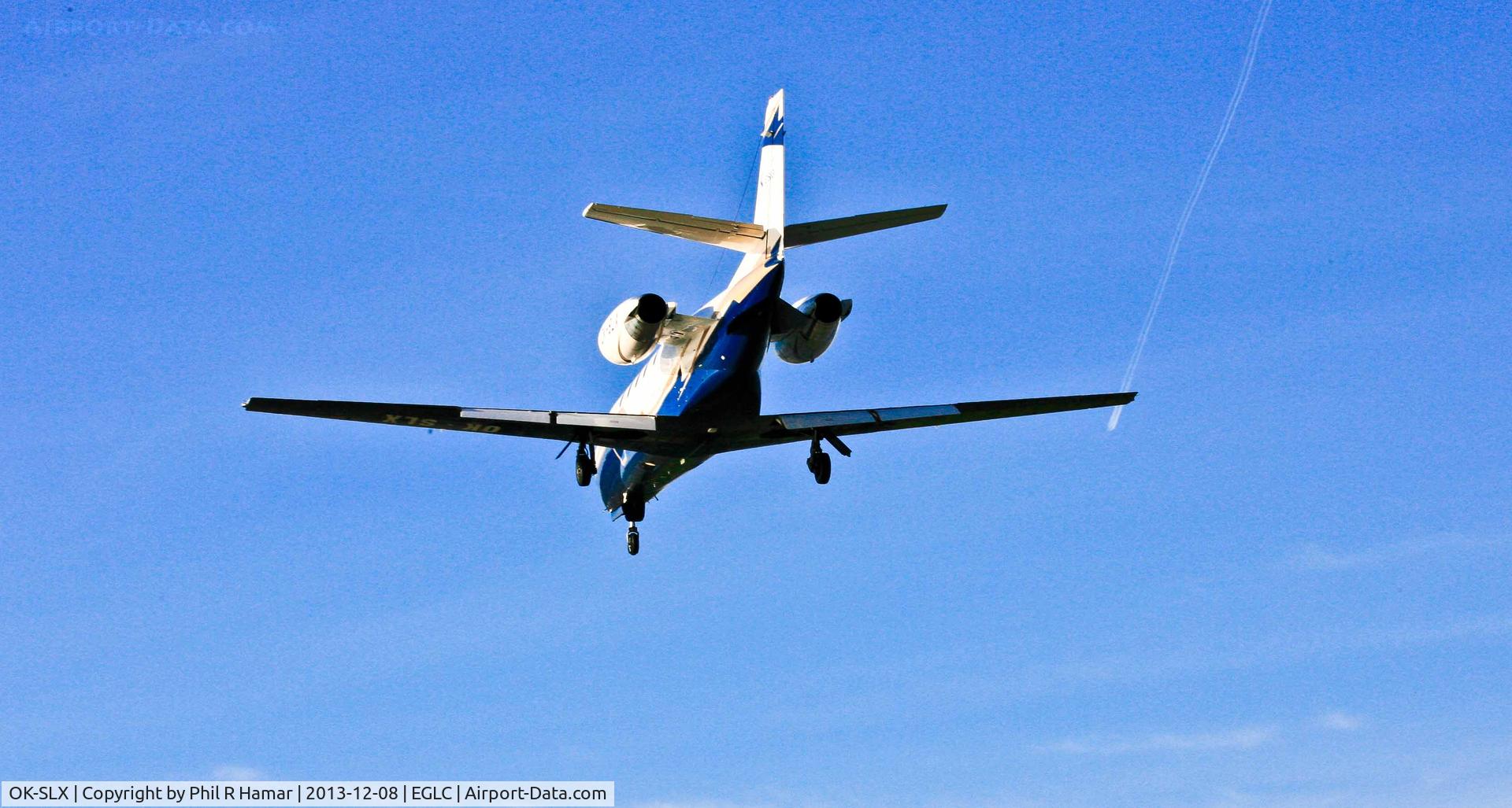 OK-SLX, 2002 Cessna 560XL Citation Excel C/N 560-5243, 2002 Cessna 560XL Citation Excel, (OK-SLX) c/n: 560-5243, on approach to land on 27 (LCY). © PhilRHamar