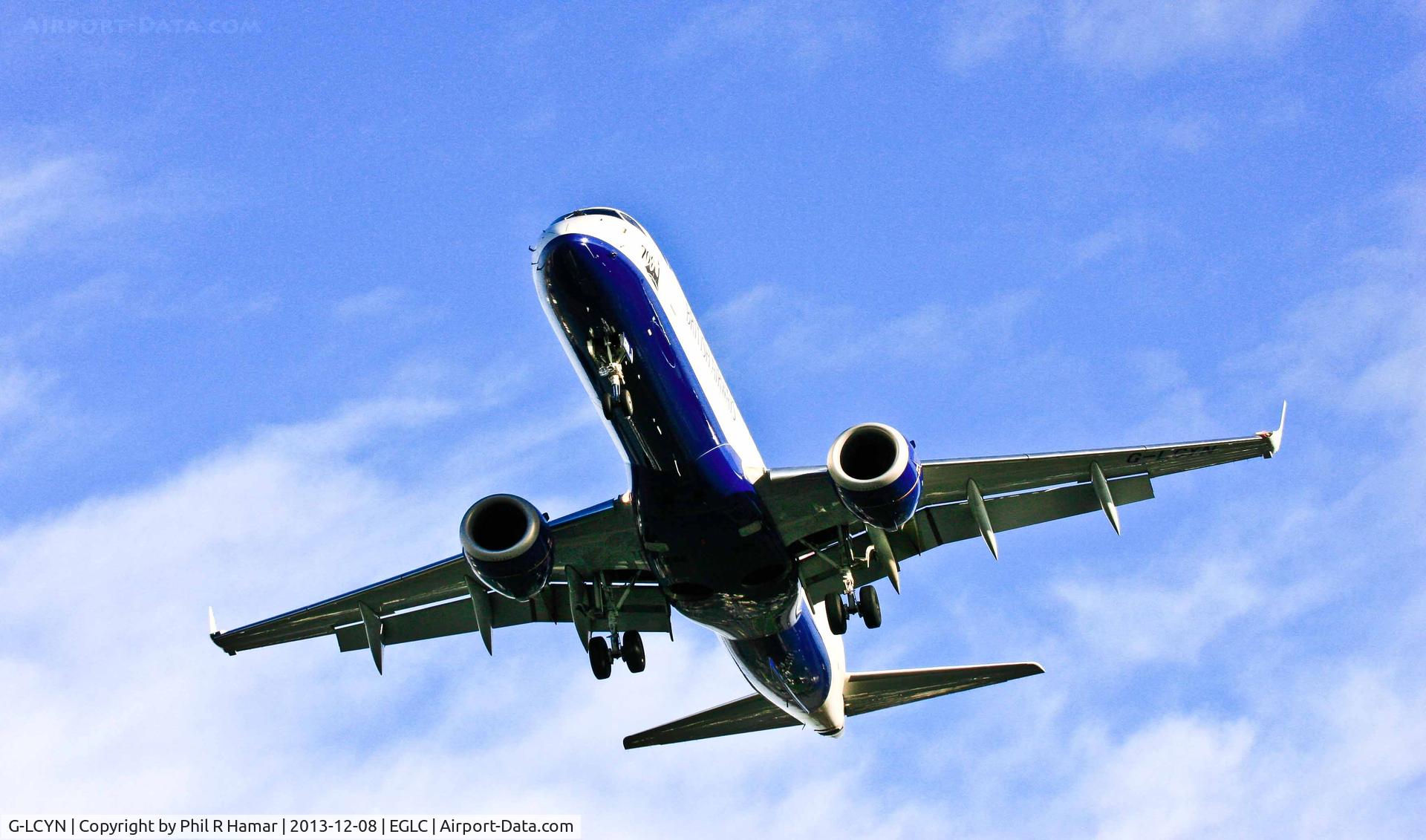 G-LCYN, 2010 Embraer 190SR (ERJ-190-100SR) C/N 19000392, British Airways, (G-LCYN) 2010 Embraer ERJ-190SR (ERJ-190-100 SR), c/n 19000392, on approach to land on 27 (LCY). © PhilRHamar