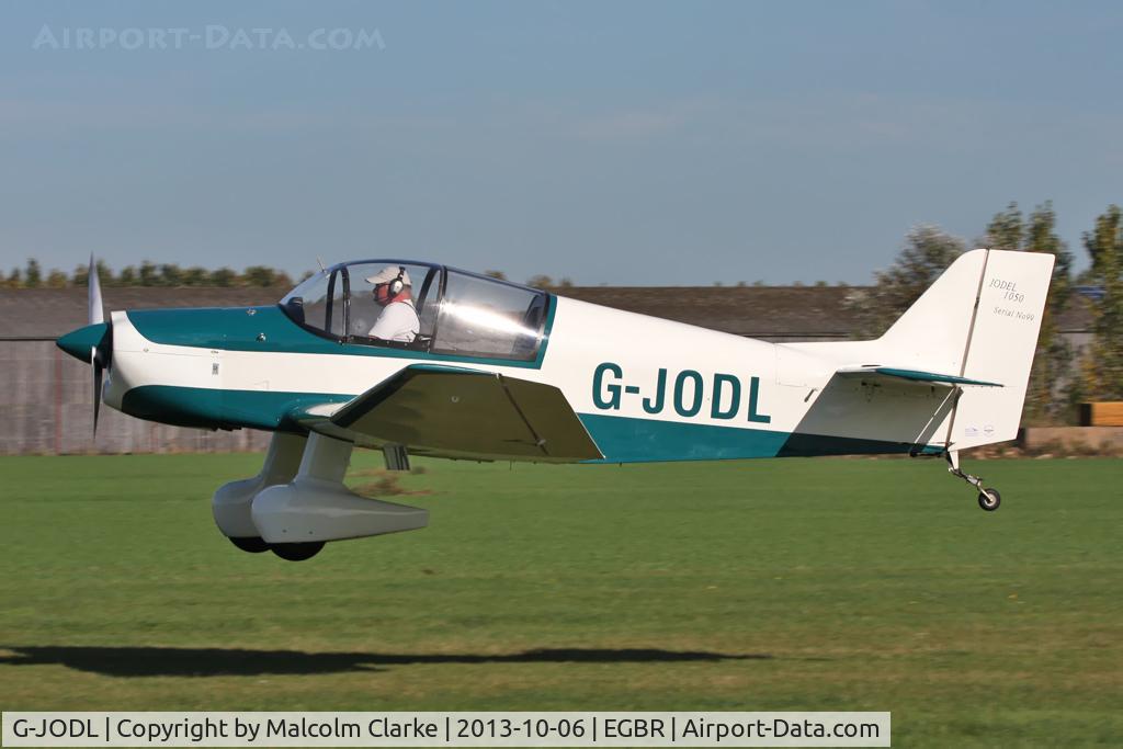 G-JODL, 1960 SAN Jodel DR-1050M Excellence C/N 99, SAN Jodel DR-1050M Ambassadeur at The Real Aeroplane Club's Pre-Hibernation Fly-In, Breighton Airfield, October 2013.