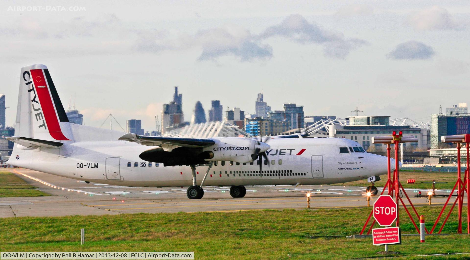 OO-VLM, 1988 Fokker 50 C/N 20135, CityJet, (OO-VLM) 1988 Fokker 50, c/n: 20135, pushing to take off on 27 (LCY) © PhilRHamar