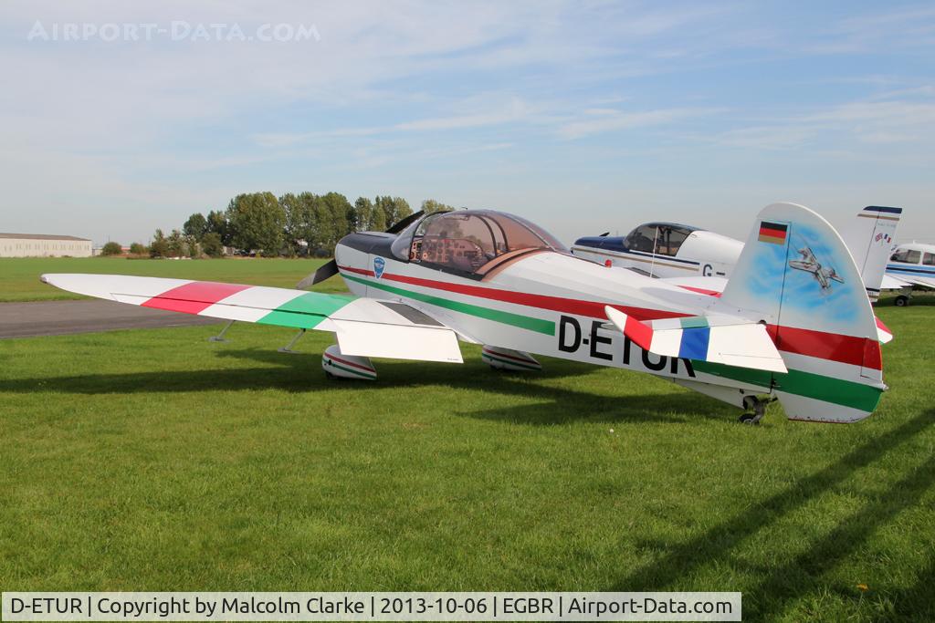 D-ETUR, 1973 Mudry CAP-10B C/N 38, Mudry CAP-10B at The Real Aeroplane Club's Pre-Hibernation Fly-In, Breighton Airfield, October 2013.
