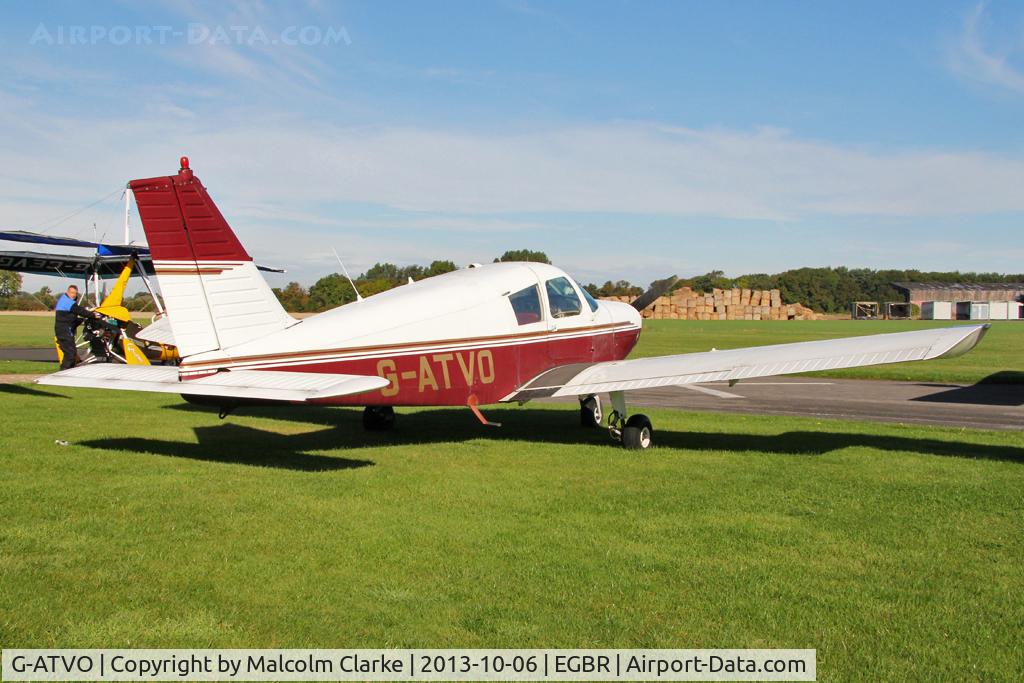 G-ATVO, 1966 Piper PA-28-140 Cherokee C/N 28-22020, Piper PA-28-140 Cherokee at The Real Aeroplane Club's Pre-Hibernation Fly-In, Breighton Airfield, October 2013.