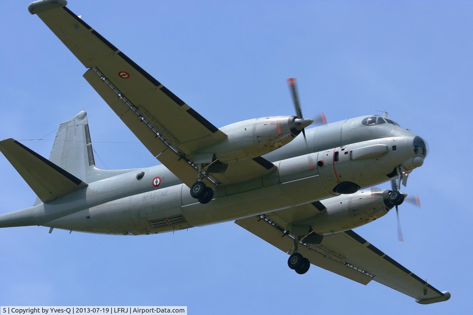 5, Dassault ATL-2 Atlantique 2 C/N 5, French Naval Aviation Dassault-Breguet Atlantique II (ATL2), Short Approach Rwy 08, Landivisiau Naval Air Base (LFRJ)