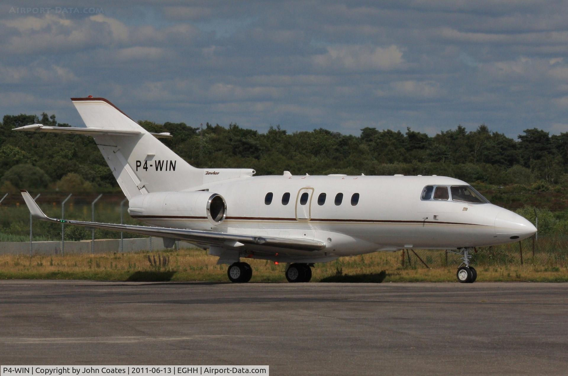 P4-WIN, 2007 Hawker Beechcraft Hawker 850XP C/N 258859, On JETS apron