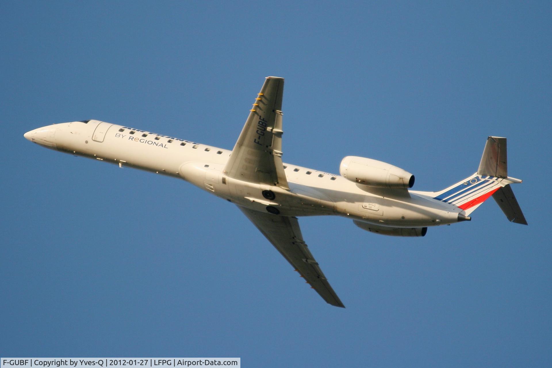 F-GUBF, 2002 Embraer EMB-145MP (ERJ-145MP) C/N 145669, Embraer 145MP, Take off Rwy 26R, Roissy Charles De Gaulle Airport (LFPG-CDG)