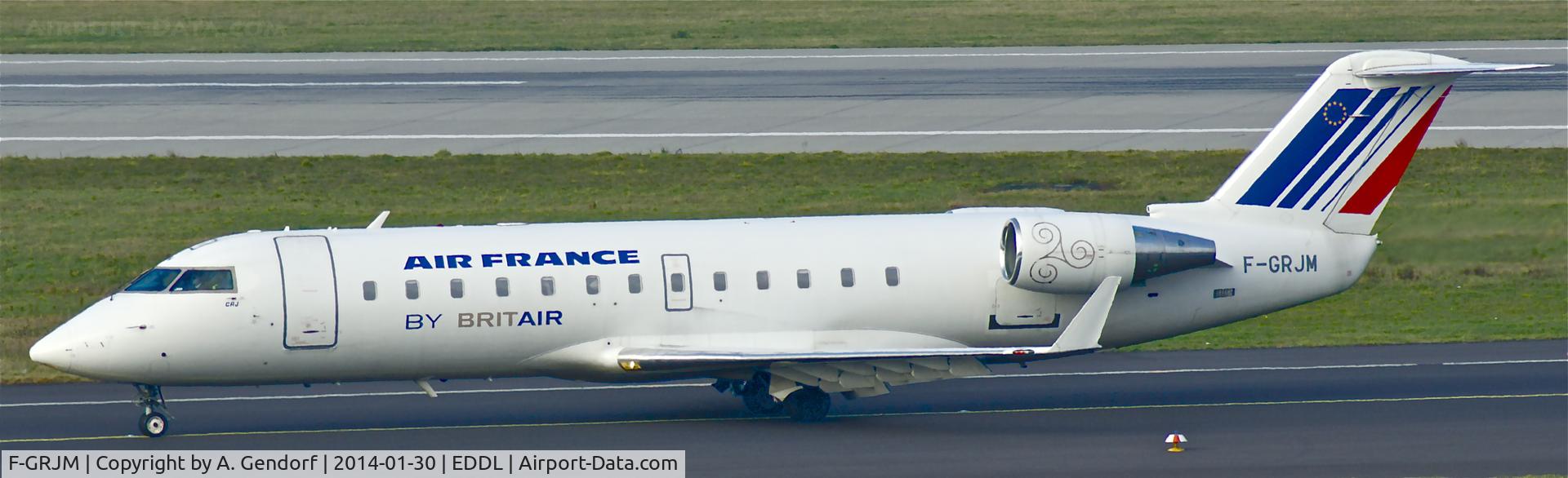 F-GRJM, 1998 Canadair CRJ-100ER (CL-600-2B19) C/N 7222, Brit Air (Air France cs.), seen here taxiing at Düsseldorf Int'l(EDDL)