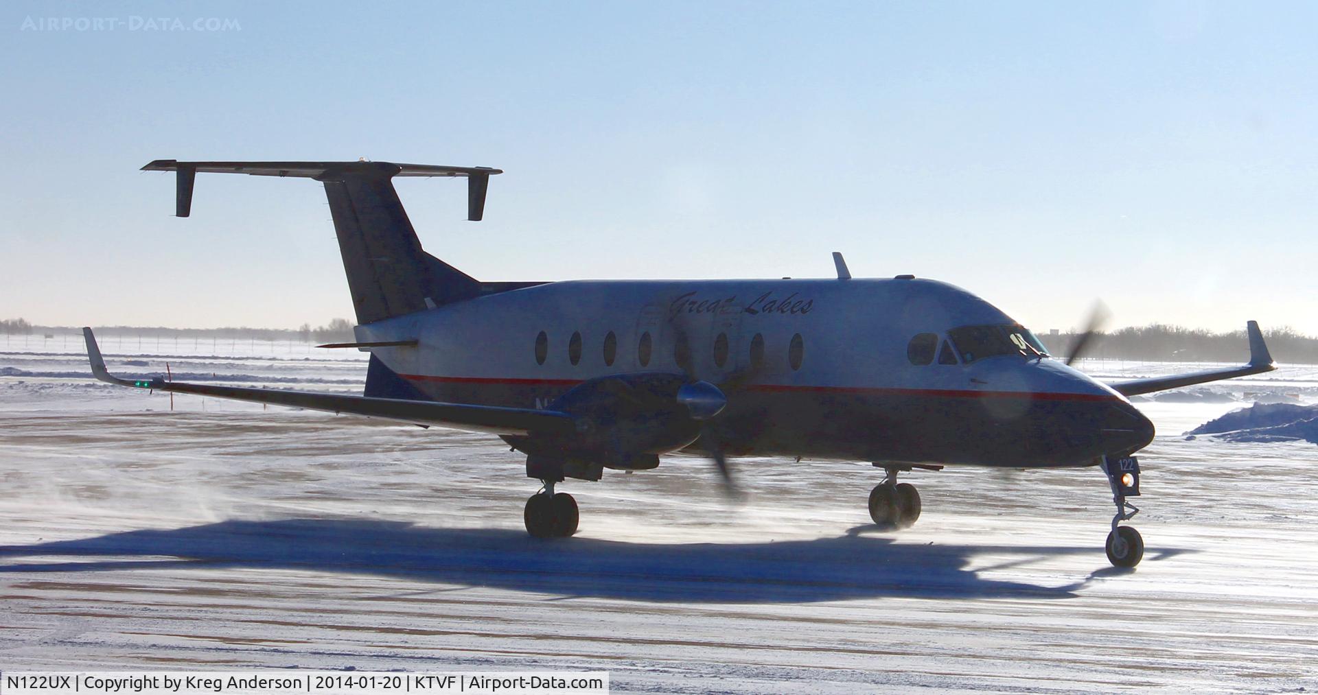N122UX, 1994 Beech 1900D C/N UE-122, Beech 1900D of Great Lakes Airlines arriving at Thief River Falls, MN, one of their EAS funded routes which goes to MSP.