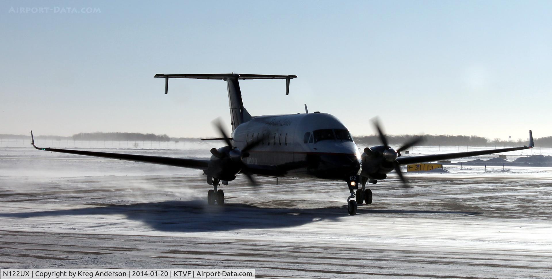 N122UX, 1994 Beech 1900D C/N UE-122, Beech 1900D of Great Lakes Airlines arriving at Thief River Falls, MN from MSP.