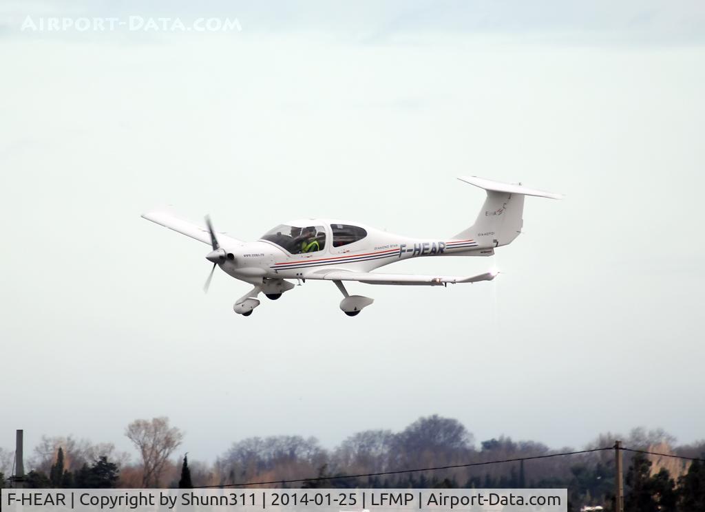 F-HEAR, 2004 Diamond DA-40D Diamond Star C/N D4.097, On landing for training...