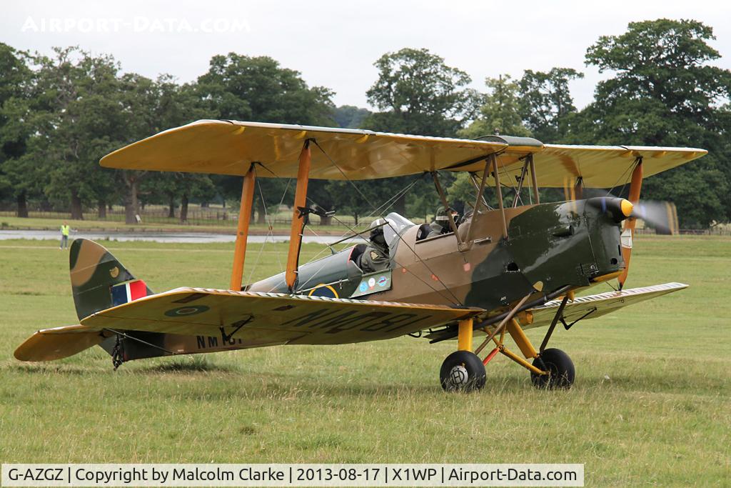 G-AZGZ, 1944 De Havilland DH-82A Tiger Moth II C/N 86489, De Havilland DH-82A Tiger Moth II at The De Havilland Moth Club's 28th International Moth Rally at Woburn Abbey. August 2013.