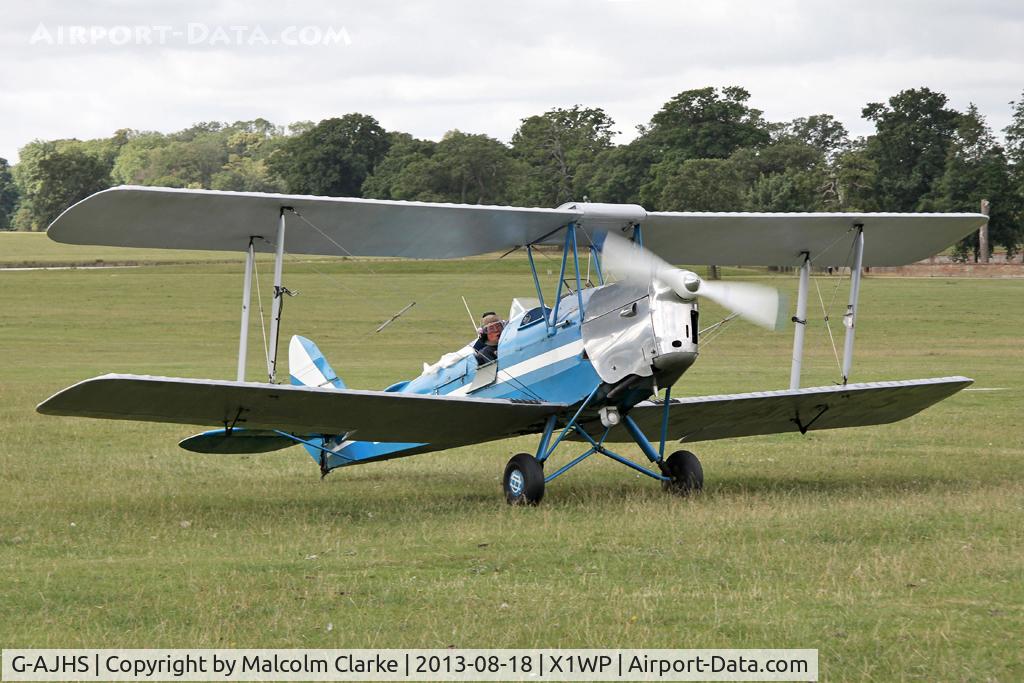 G-AJHS, 1941 De Havilland DH-82A Tiger Moth II C/N 82121, De Havilland DH-82A Tiger Moth II  at The De Havilland Moth Club's 28th International Moth Rally at Woburn Abbey. August 2013.