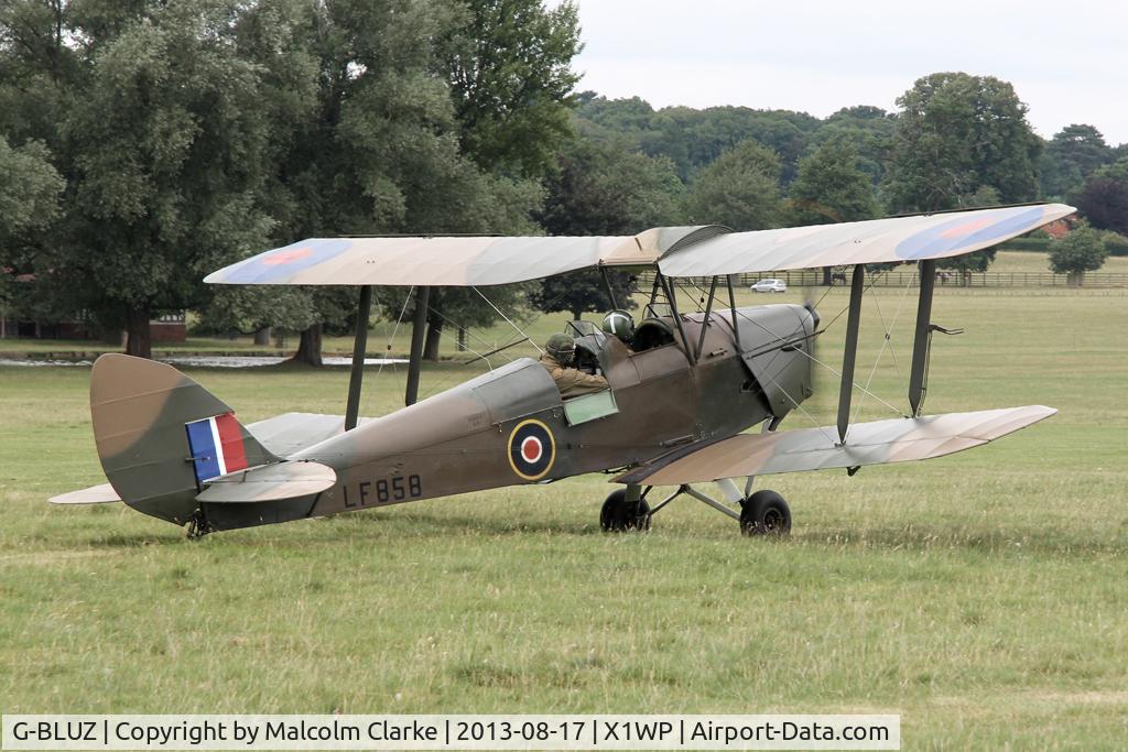 G-BLUZ, 1944 De Havilland DH.82B Queen Bee C/N 1435, De Havilland DH-82B Queen Bee at The De Havilland Moth Club's 28th International Moth Rally at Woburn Abbey. August 2013.