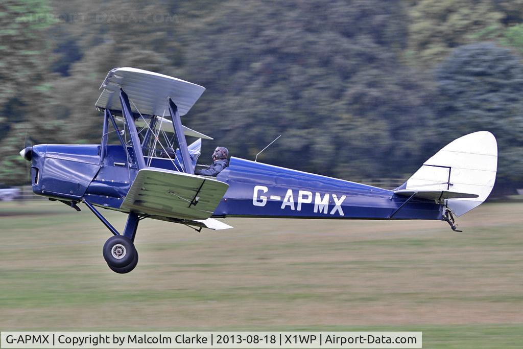 G-APMX, 1942 De Havilland DH-82A Tiger Moth II C/N 85645, De Havilland DH-82A Tiger Moth II at The De Havilland Moth Club's 28th International Moth Rally at Woburn Abbey. August 2013.