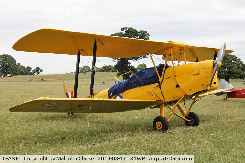 G-ANFI, 1941 De Havilland DH-82A Tiger Moth II C/N 85577, De Havilland DH-82A Tiger Moth II at The De Havilland Moth Club's 28th International Moth Rally at Woburn Abbey. August 2013.