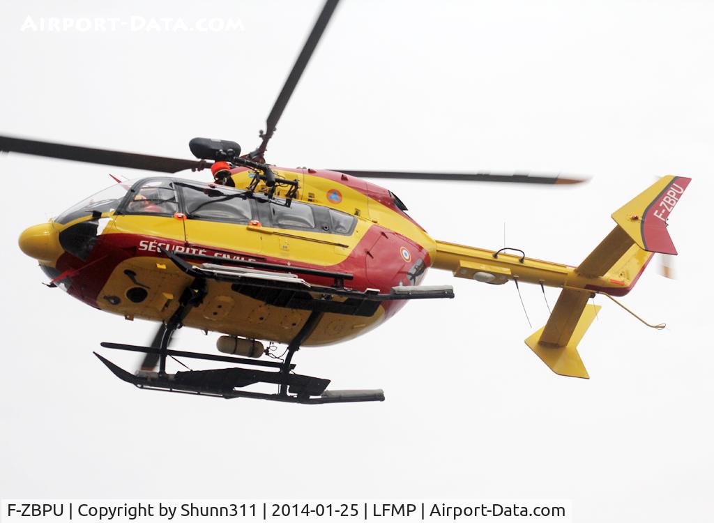 F-ZBPU, 2003 Eurocopter-Kawasaki EC-145 (BK-117C-2) C/N 9045, Taking off for new mission...