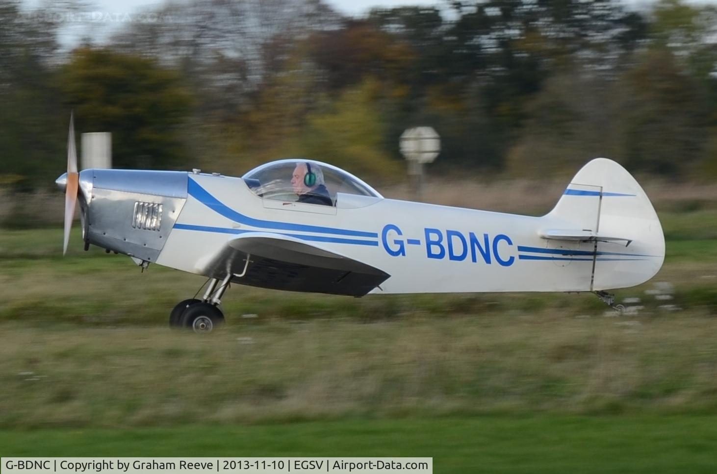 G-BDNC, 1984 Taylor JT-1 Monoplane C/N PFA 1454, Just landed.