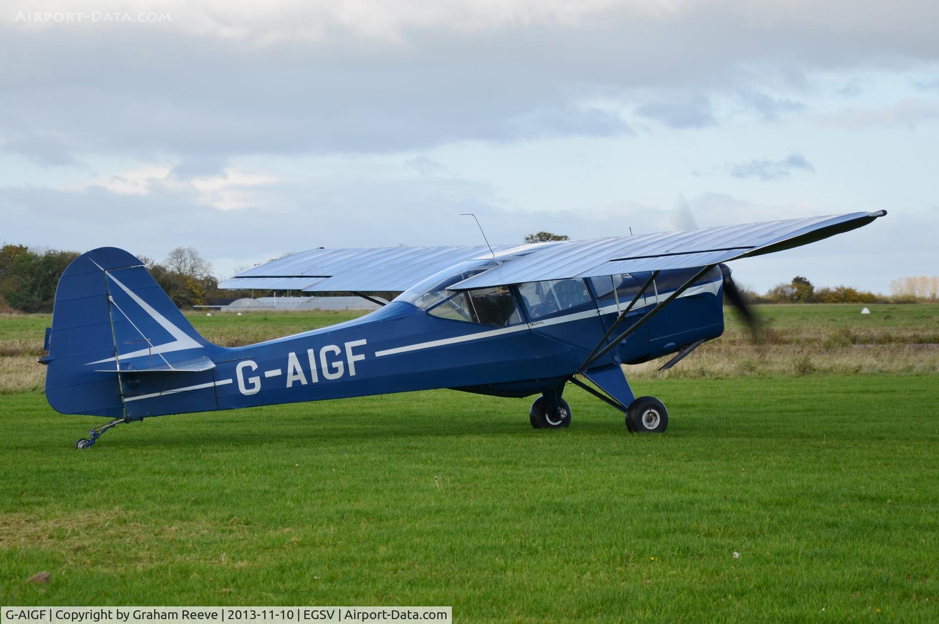 G-AIGF, 1946 Auster J-1N Alpha C/N 2188, Just landed.