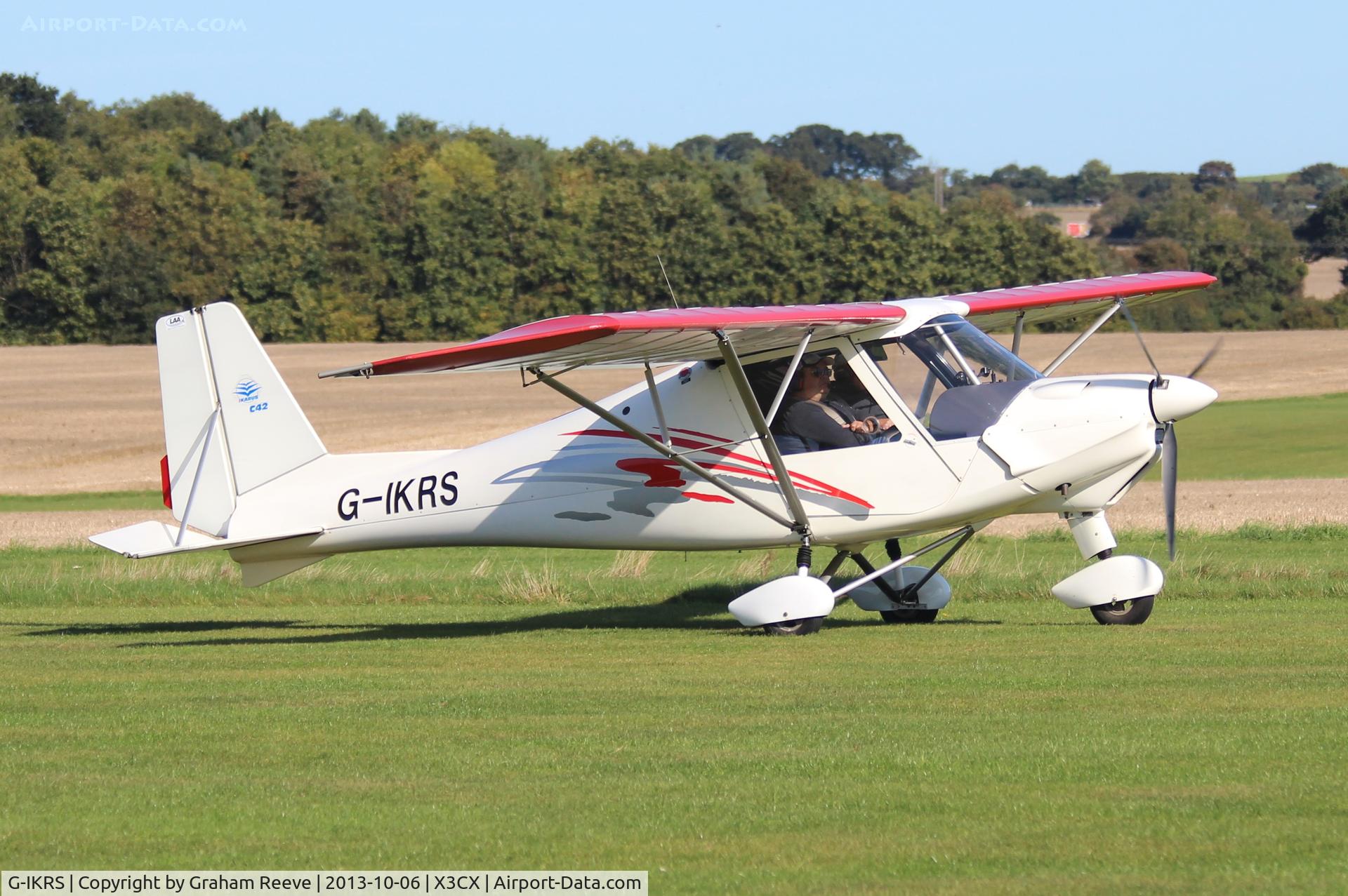 G-IKRS, 2001 Comco Ikarus C42 FB UK C/N PFA 322-13719, Just landed.