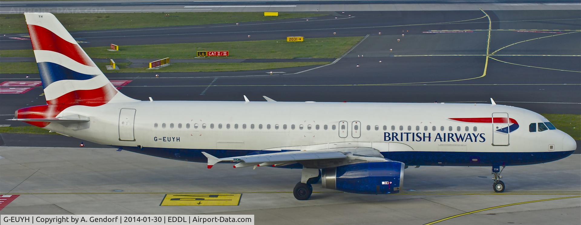 G-EUYH, 2010 Airbus A320-232 C/N 4265, British Airways, seen here on the apron at Düsseldorf Int'l(EDDL)
