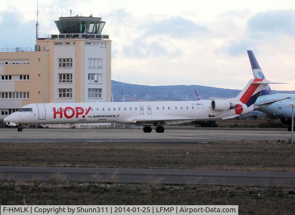 F-HMLK, 2011 Bombardier CRJ-1000EL NG (CL-600-2E25) C/N 19016, Arriving from ORY...