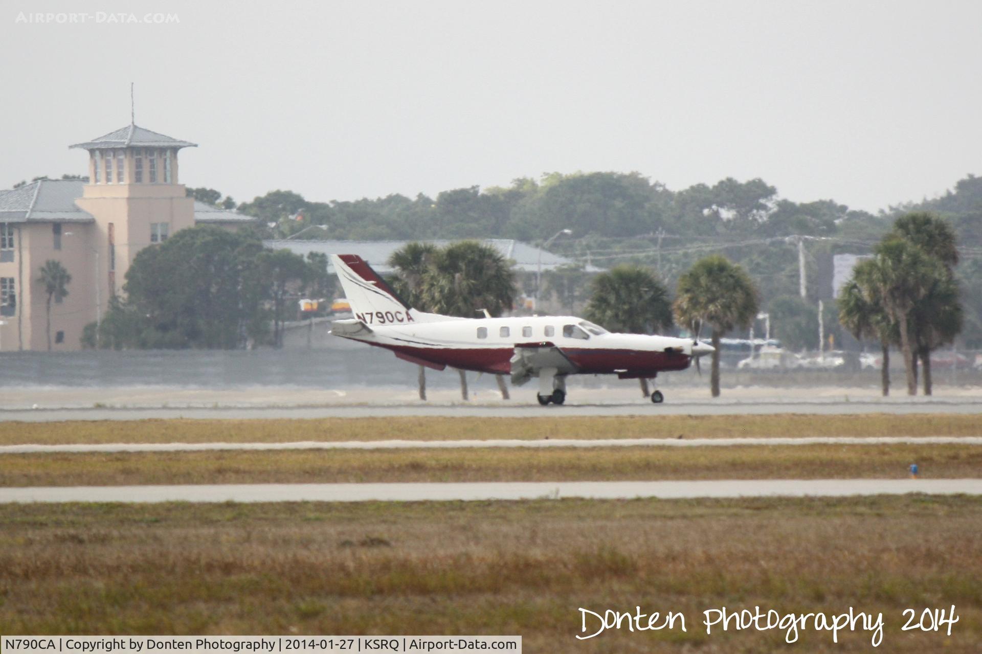 N790CA, 2005 Socata TBM-700 C/N 341, Socata TBM-700 (N790CA) arrives at Sarasota-Bradenton International Airport following a flight from Fort Lauderdale Executive Airport