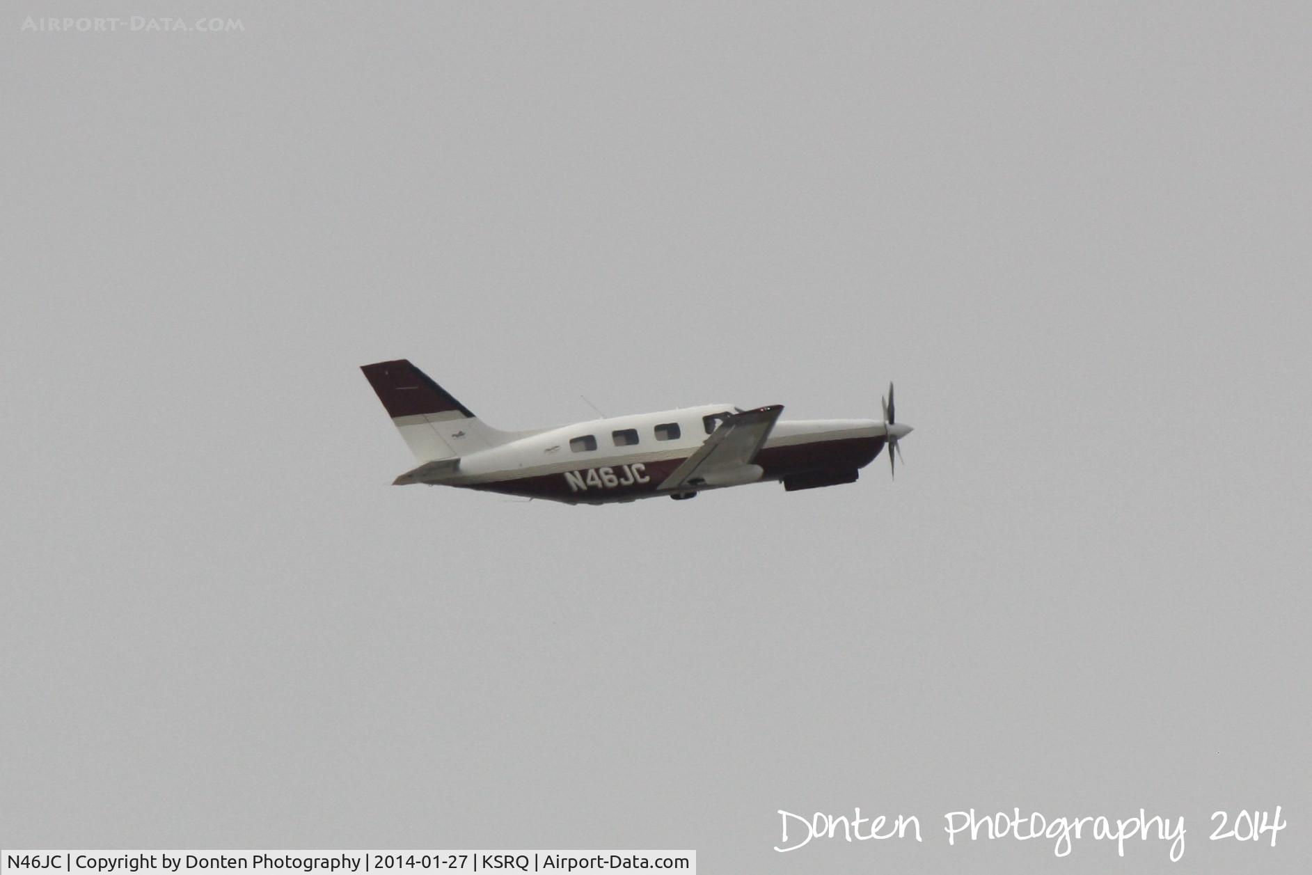 N46JC, 1997 Piper PA-46-350P Malibu Mirage C/N 4636125, Piper Malibu Mirage (N46JC) departs Sarasota-Bradenton International Airport enroute to Waterbury-Oxford Airport