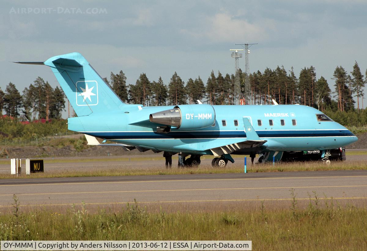OY-MMM, 1999 Bombardier Challenger 604 (CL-600-2B16) C/N 5430, A. P. Møller - Mærsk A / S Canadair CL604 Challenger OY-MMM operated by Star Air. MMM, originate from former President Mærsk Mc-Kinney Møller, who died in 2012.