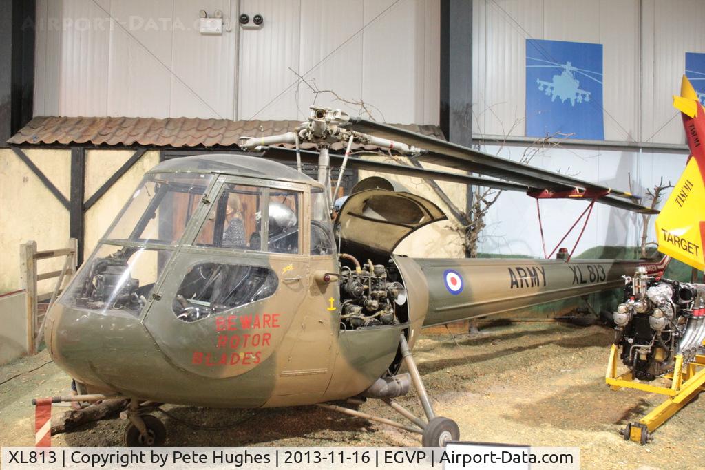XL813, 1959 Saunders-Roe Skeeter AOP.12 C/N S2/5098, XL813 Skeeter in the museum at Middle Wallop