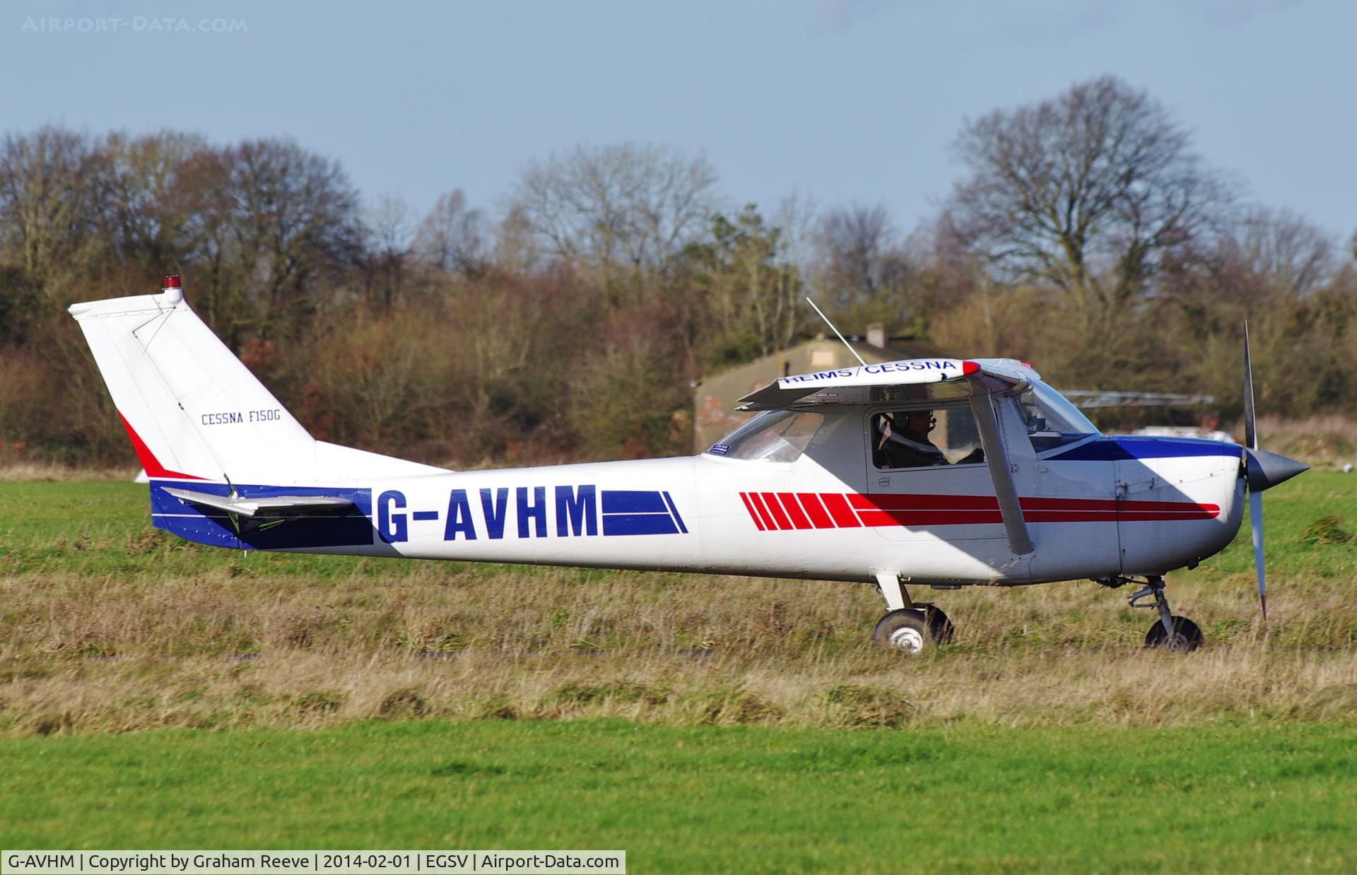 G-AVHM, 1967 Reims F150G C/N 0181, Just landed.