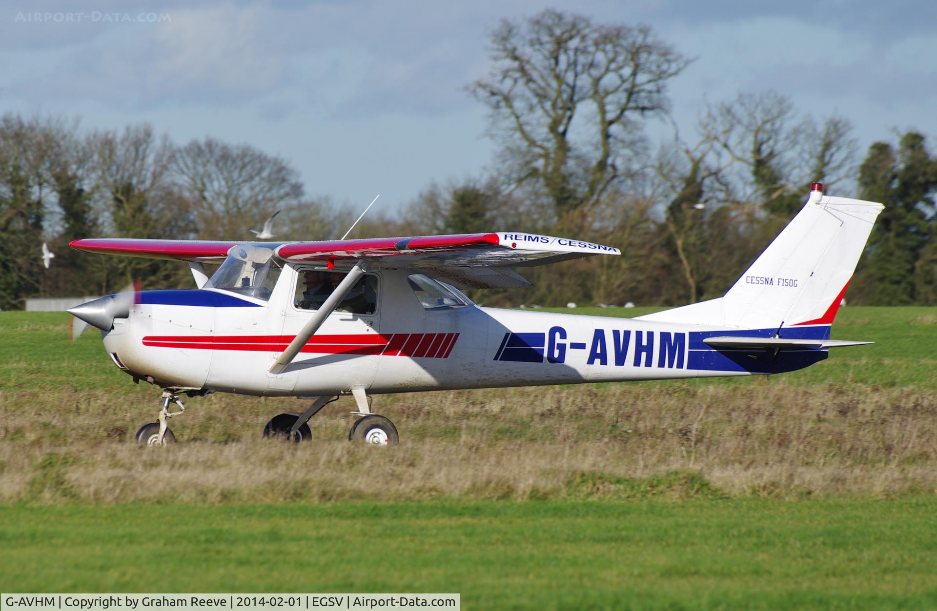 G-AVHM, 1967 Reims F150G C/N 0181, Just touched down at Old Buckenham.