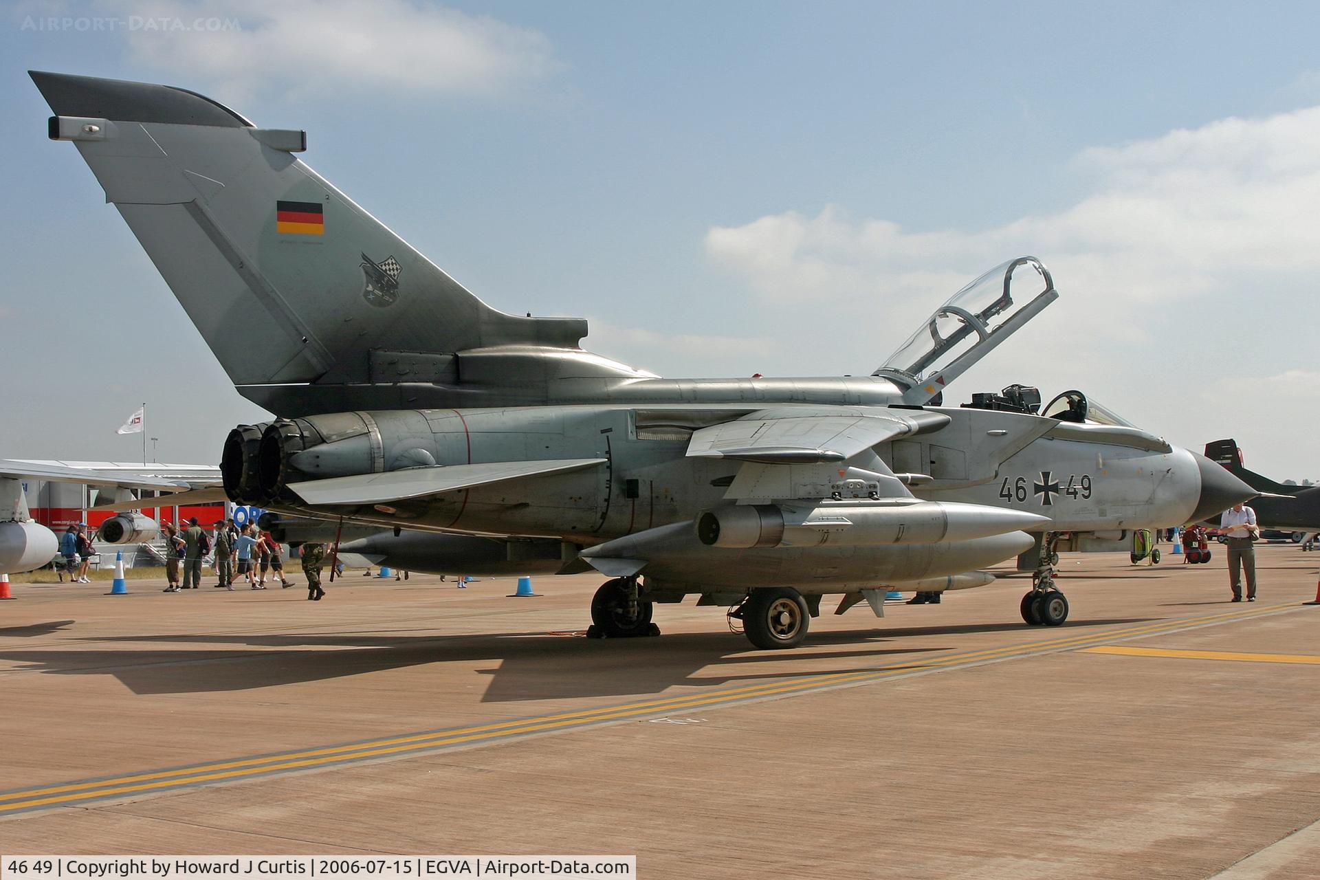 46 49, Panavia Tornado ECR C/N 884/GS282/4349, RIAT 2006; on static display. Luftwaffe, JbG 32.