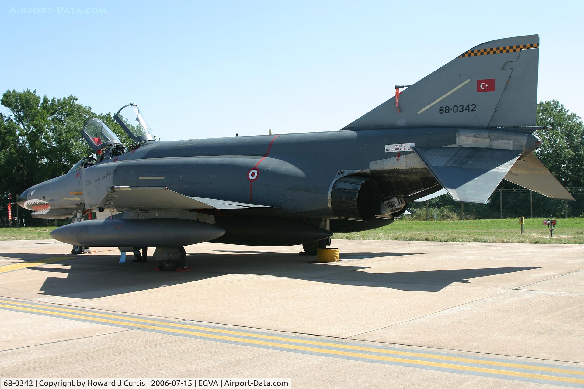 68-0342, 1968 McDonnell Douglas F-4E Phantom II C/N 3391, RIAT 2006; on static display. 172 Filo/Turkish AF.