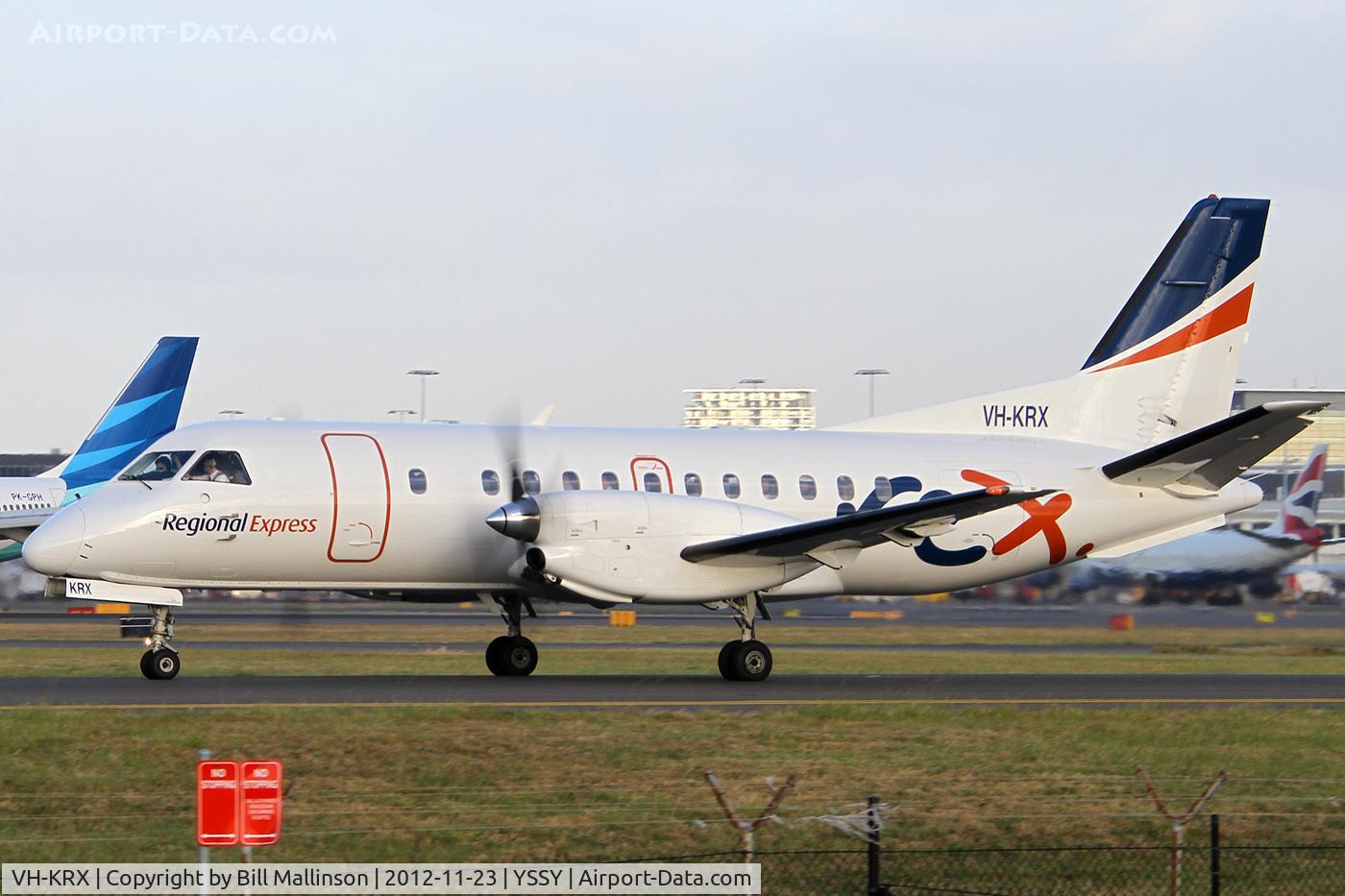 VH-KRX, 1991 Saab 340B C/N 340B-290, TAXXING