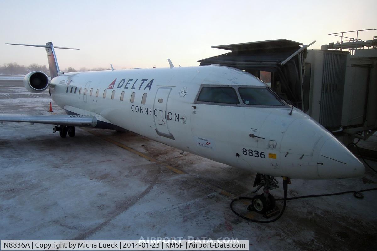 N8836A, 2003 Bombardier CRJ-200 (CL-600-2B19) C/N 7836, At Minneapolis - St Paul