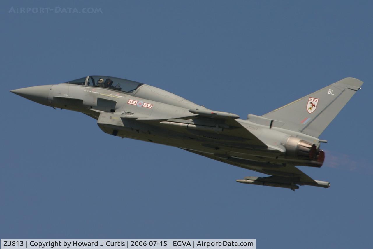 ZJ813, 2005 Eurofighter EF-2000 Typhoon T1 C/N 0091/BT014, RIAT 2006. Typhoon T1A. BL/29(R) Squadron.