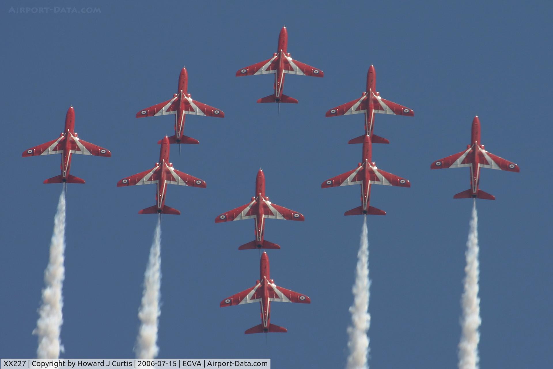XX227, 1978 Hawker Siddeley Hawk T.1A C/N 063/312063, RIAT 2006. The Red Arrows.