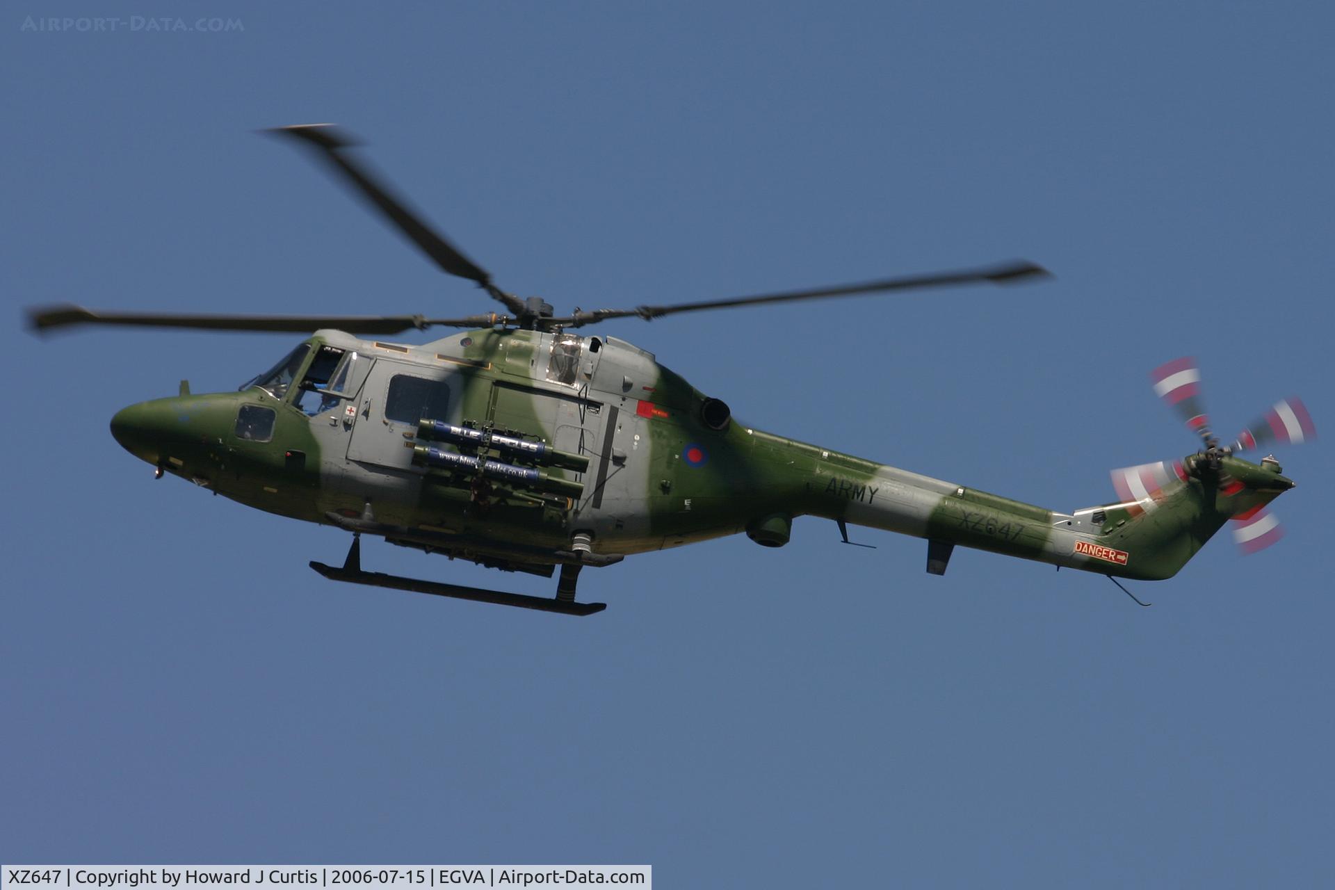 XZ647, 1980 Westland Lynx AH.7 C/N 183, RIAT 2006.