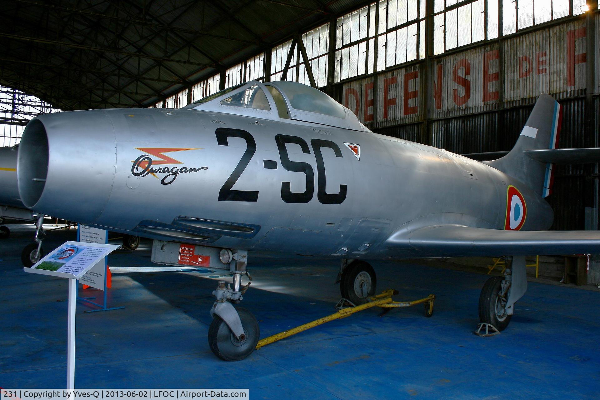 231, Dassault MD-450 Ouragan C/N 231, Dassault MD-450 Ouragan, Canopée Museum Châteaudun Air Base 279 (LFOC) Open day 2013