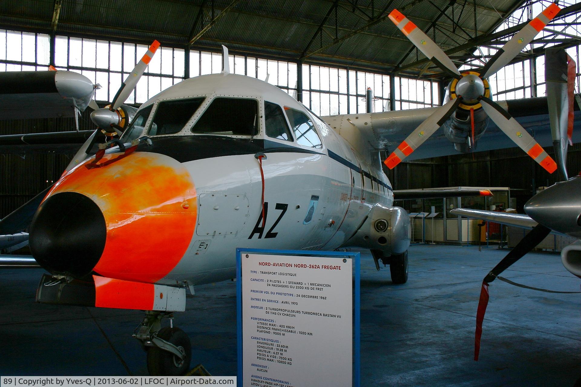 89, Aerospatiale N-262D-51 Fregate C/N 89, Aerospatiale N-262D-51 Fregate, Canopée Museum Châteaudun Air Base 279 (LFOC) open day 2013